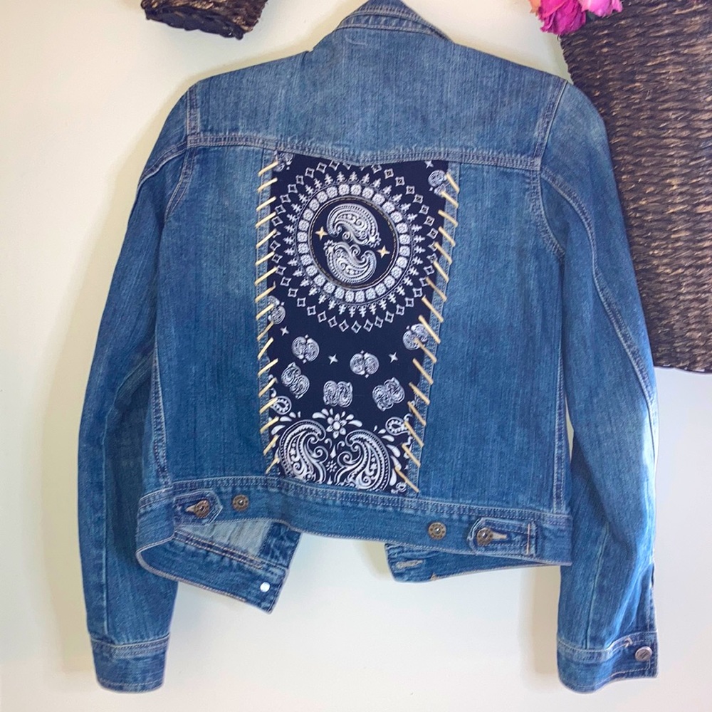 Vintage mudd jacket in black bandanna